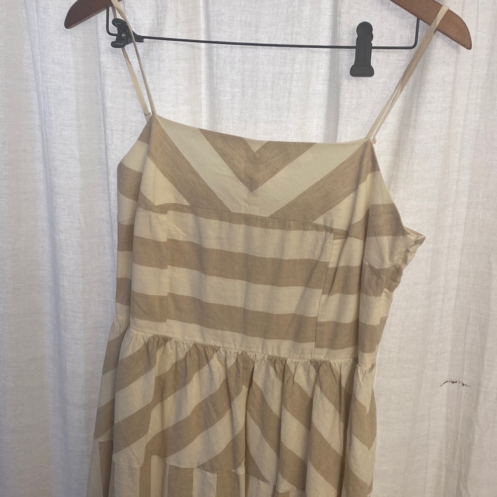 Linen Blend MIDI Dress